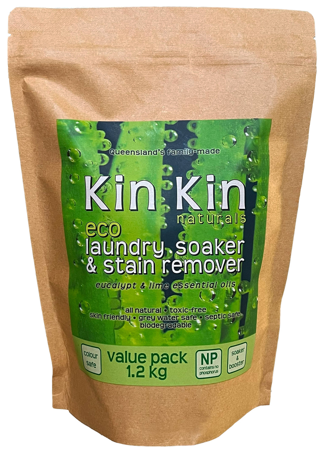 Kin Kin Naturals Laundry Soaker & Stain Remover - Lime & Eucalypt - 1.2kg