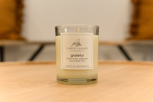 Grateful - Lemon Canary Votive Candle - 270ml