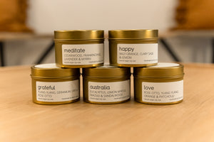 Meditate - Lemon Canary Gold Tin Candle - 110ml