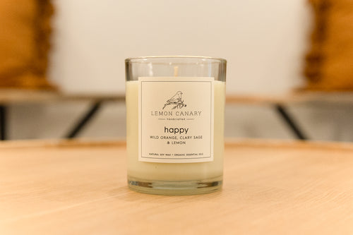 Happy - Lemon Canary Votive Candle - 270ml