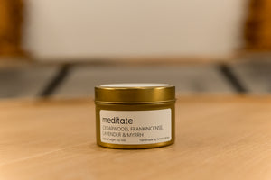 Meditate - Lemon Canary Gold Tin Candle - 110ml