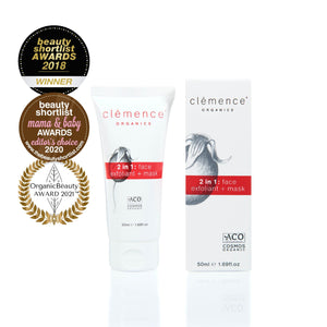 Clemence 2 in 1: Face Exfoliant & Mask - 50mL