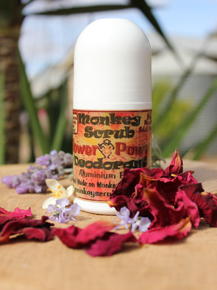 Monkey Scrub Deodorant - Flower Power - 100mL – VitalBodyProducts