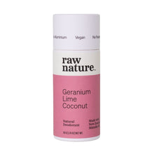 Load image into Gallery viewer, Raw Nature Geranium &amp; Lime Deodorant - 50g